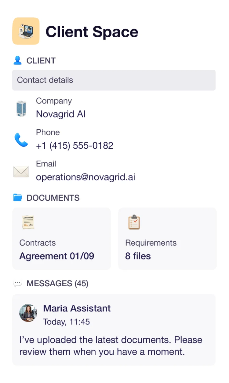 Holacrafts — Client Space preview
